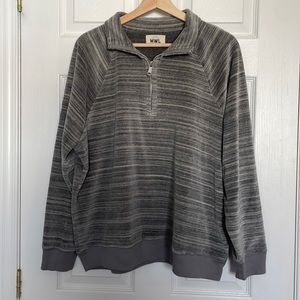 Madewell space-dyed half-zip velour sweater